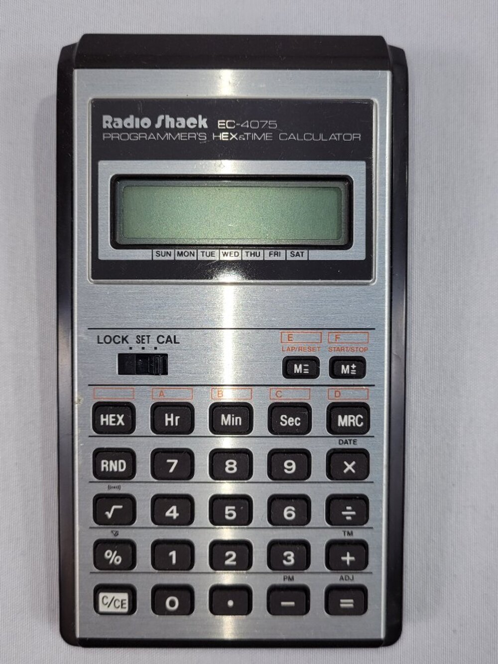 Radio Shack EC-4075 Vintage Programmers Hex & Time Calculator